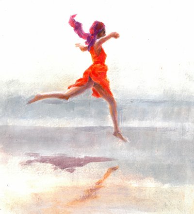 Juno am Strand, 2015 von Lincoln Seligman